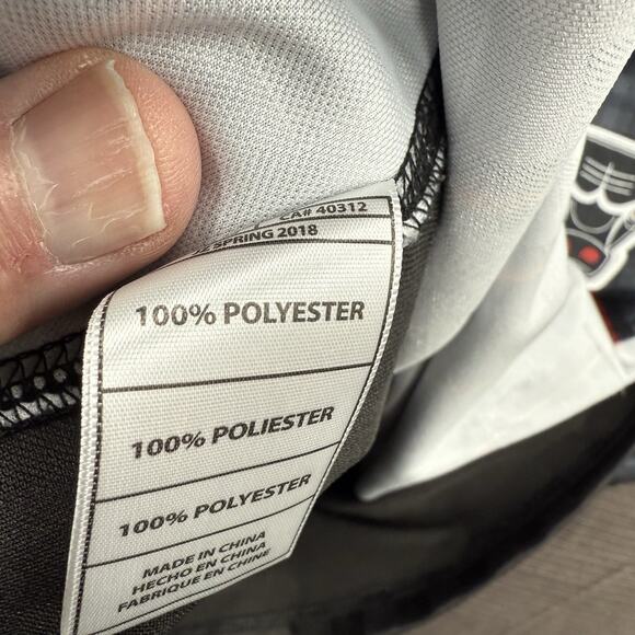 Mitchell & Ness Chicago Bulls Top Men Small Black Polyester Sublimated. - Picture 9 of 9